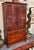 Antique 18c Flame Mahogany Inlaid Linen Press Armoire Cupboard For Sale In Los Angeles - Image 6 of 6
