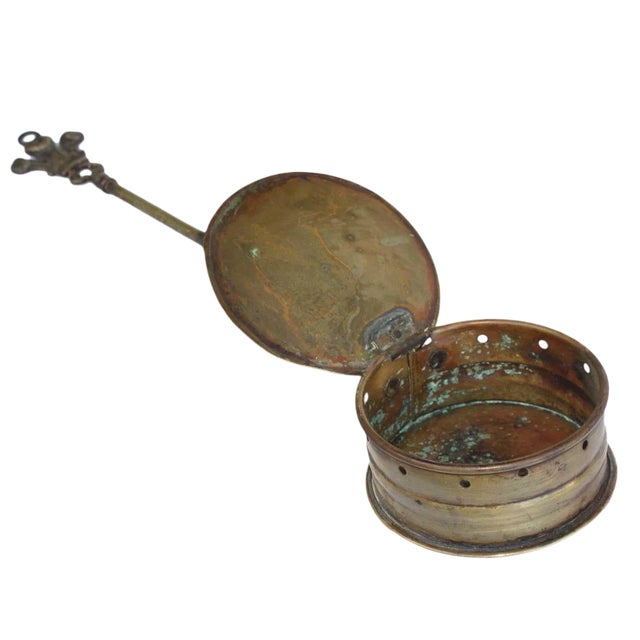 Vintage Brass Bedwarmer For Sale