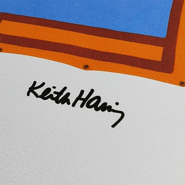 After Keith Haring, Figurative Composition, 1990s, Limited Edition Lithograph For Sale - Image 3 of 8
