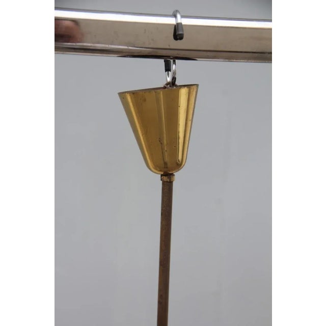 Mid-Century Modern Mid-Century Acrylic Glass &amp; Brass Pendant, 1950s For Sale - Image 3 of 15