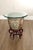 High Quality Vintage Famille Rose Fishbowl Planter Mounted on Hardwood Stand, with Round Glass Top