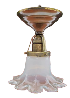 Brass Ceiling Lamp, 1890s