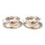 Vintage Lenox Ming P-16 Bird and Floral Footed Teacups and Saucers Set of 2 - 4 pcs For Sale