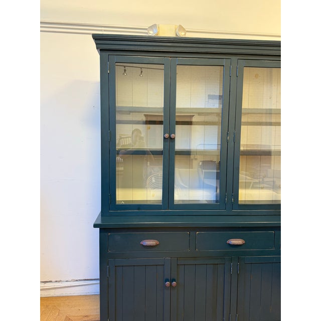 Vintage Mill Werks Napa Farmhouse Sideboard + Glass Door Hutch For Sale - Image 4 of 12