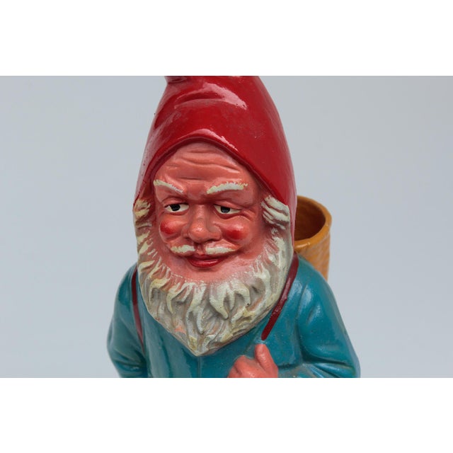 Blue Terracotta Garden Gnome, GDR, 1960s For Sale - Image 8 of 9