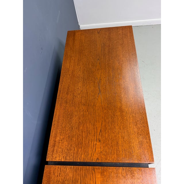 Florence Knoll 6-Drawer Double Dresser in Teak With Satin Nickel Base 1960s For Sale - Image 11 of 11
