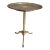 1970s Vintage Brass Pedestal Side Table With Florentine Engraving and Fine Detail For Sale
