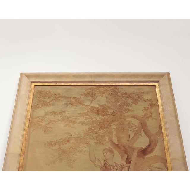 19th Century French Aubusson Harvest Tapestry Framed Panel 9.5 Ft For Sale - Image 13 of 18