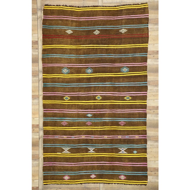 Vintage Turkish Kilim Rug - 07'00 X 11'07 For Sale In Dallas - Image 6 of 6
