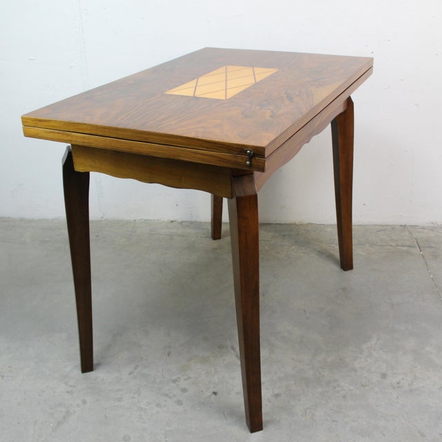 French Art Deco Extendable Book Table, 1940s For Sale - Image 6 of 11