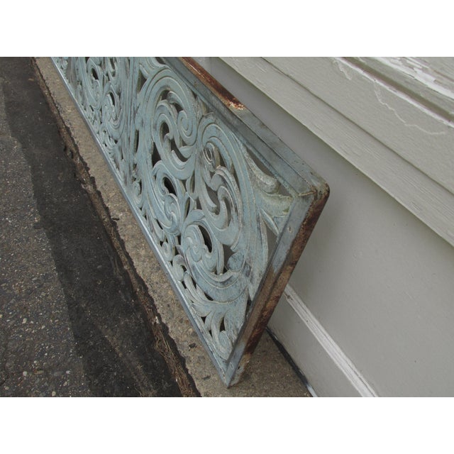 1900 - 1909 Antique Painted Metal Transom Panel, Provincetown, Massachusetts Circa 1900 For Sale - Image 5 of 7