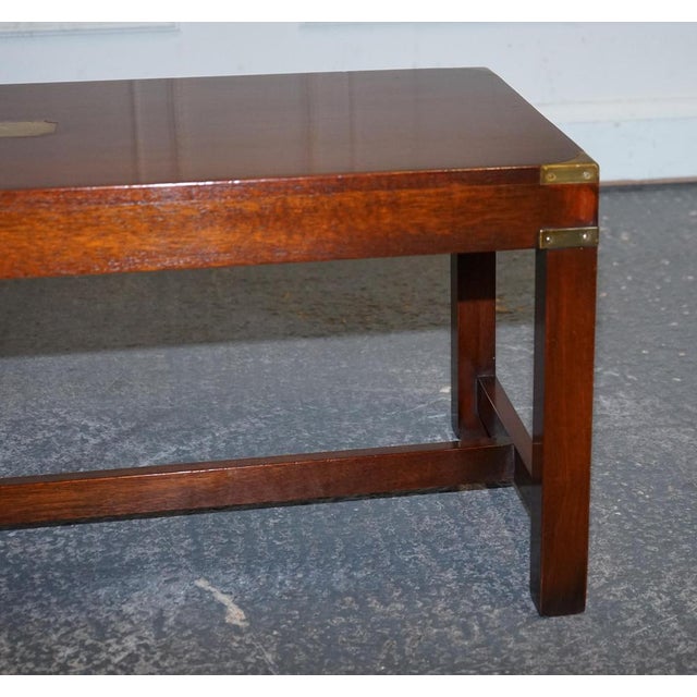 Vintage Military Campaign Coffee Table from R.E.H Kennedy For Sale - Image 6 of 17