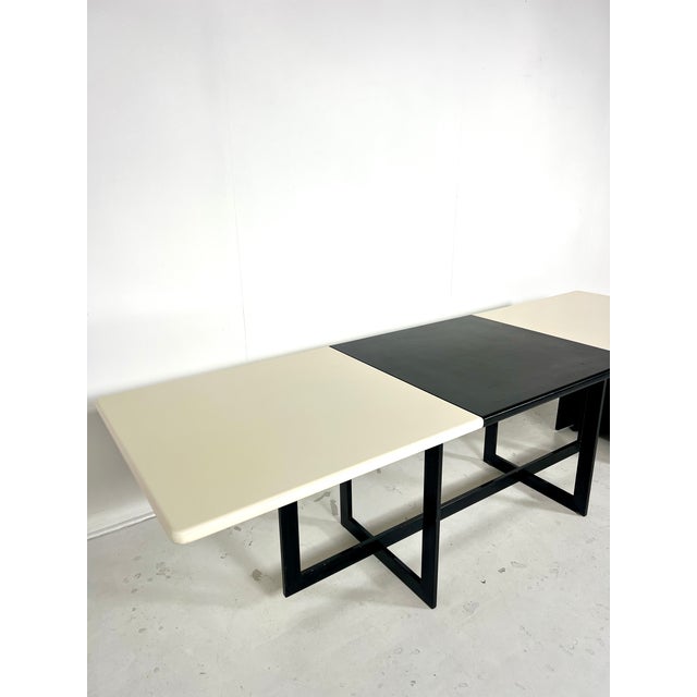 Mid-Century Modern Mid-Century Black Leather Desk by Francesco Soro for ICF, Italy, 1970s For Sale - Image 3 of 9
