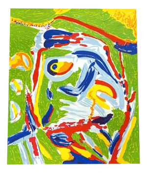 Jørgen Nash, Spring Figure, Lithograph in Colors, 1989