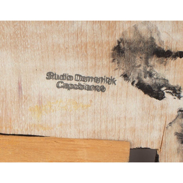 Late 20th Century Domenick Capobianco Painted Wood Sculptures, 2 For Sale - Image 5 of 5