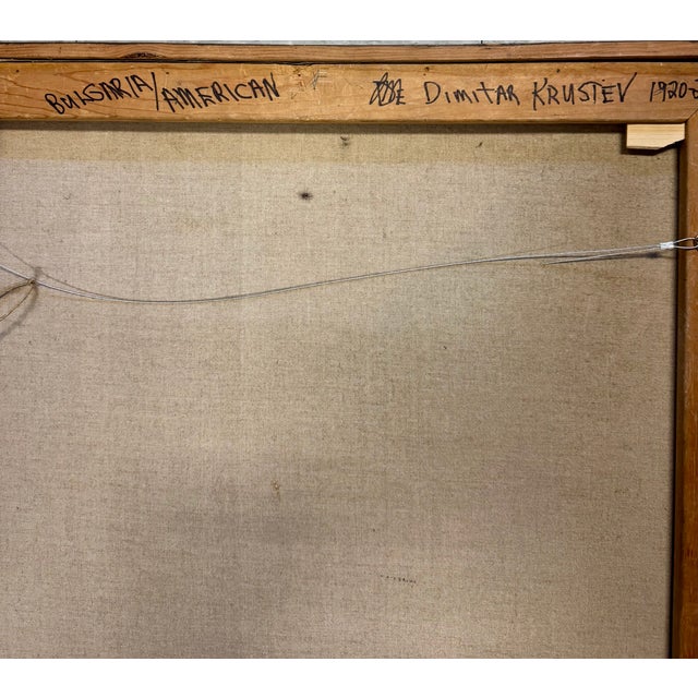 Dimitar Krustev – Las Maria, Ecuador – 1973 Original Oil on Canvas, Bulgarian-American Modernist For Sale - Image 9 of 10