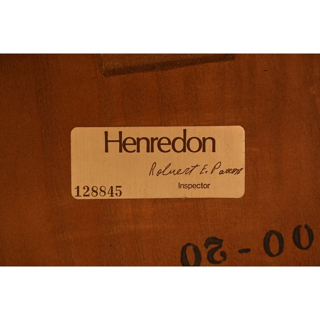Henredon Mid-Century Hollywood Regency Mahogany and Burl Wood Extension Dining Table, Newly Refinished For Sale - Image 13 of 14