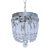 Vintage Silver Crystal Basket Pendant Light For Sale