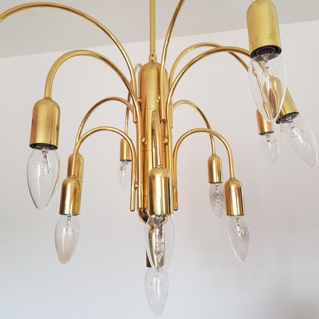Mid-Century Sölken Leuchten 13-Arm Chandelier, Germany 1970s For Sale - Image 10 of 12