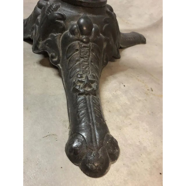 Antique Cast Iron and Marble Pedestal For Sale - Image 10 of 14