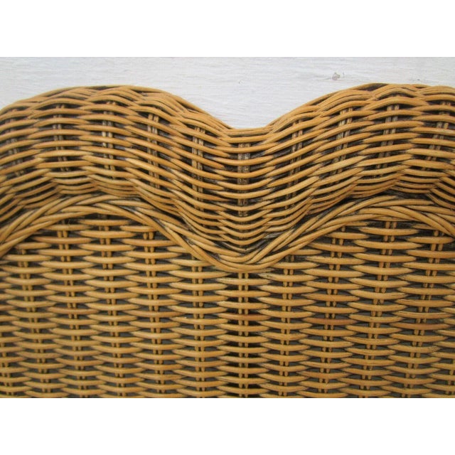 Wood 1980s Vintage Asian Style Bamboo Rattan Twin Headboard Honey Color For Sale - Image 7 of 12