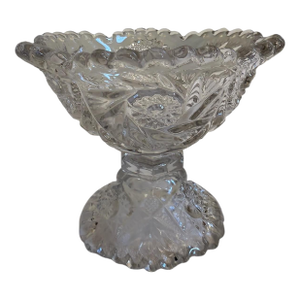 Early 20th Century Eapg Imperial Glass Attributed Imperial Glass #555 "Whirling Star" Small Compote