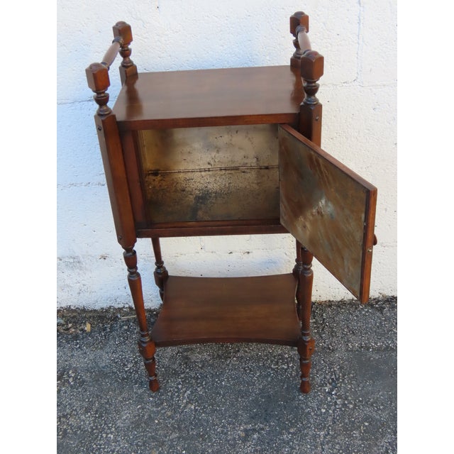 Early 1900s Small Cigar Tobacco Humidor Chest Box Cabinet 6354 For Sale - Image 11 of 11