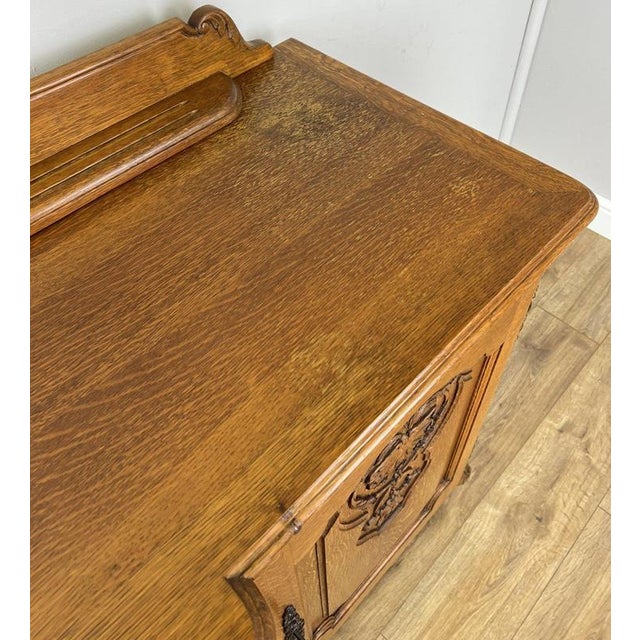 Vintage Louis French Oak Four Door Cupboard For Sale - Image 13 of 17