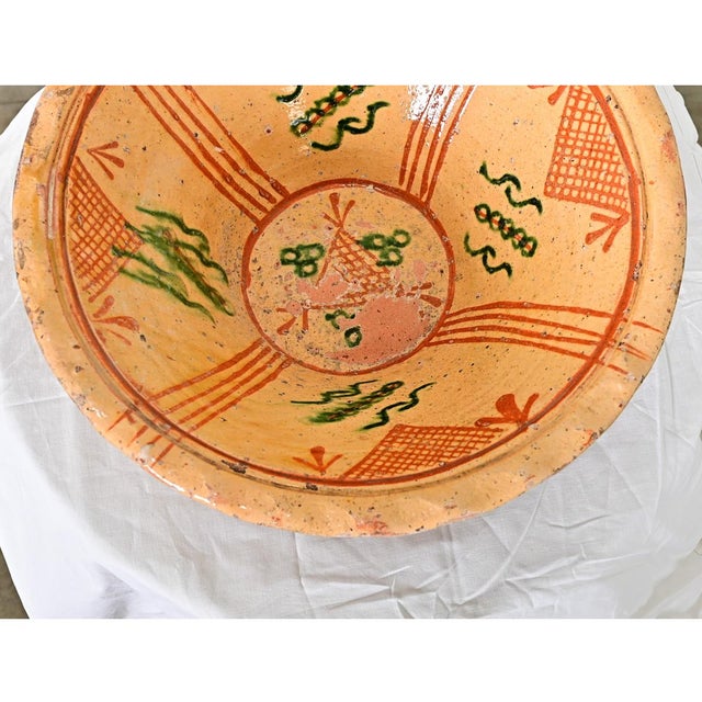 Portuguese 19th Century Glazed Terracotta Bowl For Sale - Image 4 of 11
