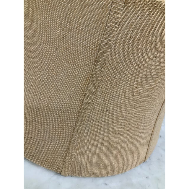 Alexa Hampton Large Lined Burlap/Jute Drum Lampshade – 20” Dia. Ralph Lauren, Coastal, Rustic & Natural - See Pics! For Sale - Image 4 of 4