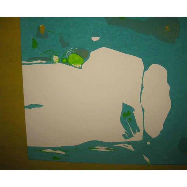 Paper Under the Sea Abstract Lithograph by Sylvia Birch Halperin For Sale - Image 7 of 10