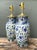Vintage Asian Blue and White Floral Lamps - A Pair For Sale In West Palm - Image 6 of 12