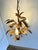French Gilt Palm Leaf Chandelier, 1950 For Sale - Image 13 of 15