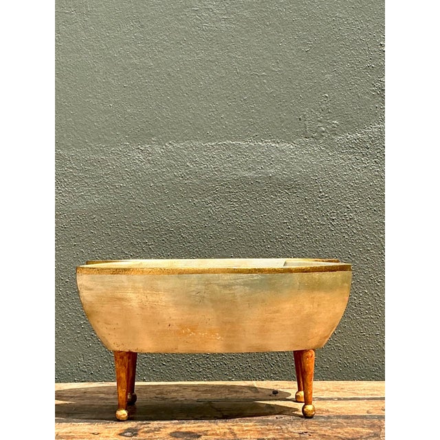 Mid-Century Modern Vintage Footed Decorative Bowl For Sale - Image 3 of 17
