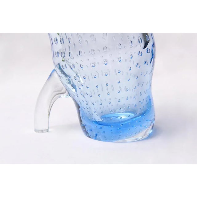 Vintage Murano Glass BolleBlu Vase with Bubbles, Italy, 1970s For Sale - Image 4 of 7