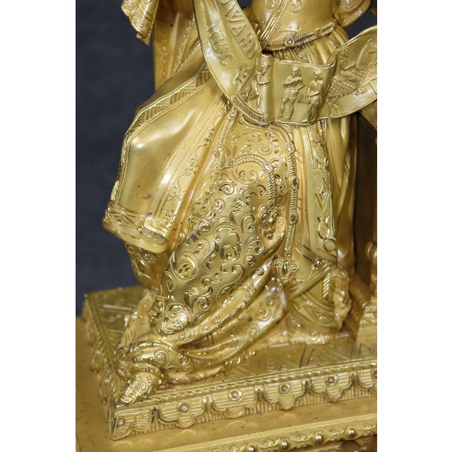 Antique French 19th C. English Style Mantle Clock by Guenee For Sale - Image 16 of 17