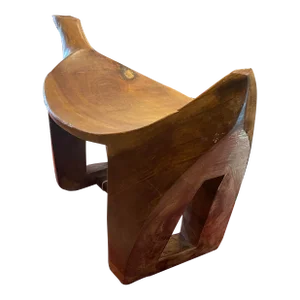 Mid 20th Century Hand Carved Coconut Shredding Stool From Caroline Islands