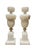 Pair of circa 1930's Italian carved white alabaster table lamps