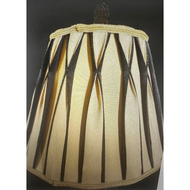 Wood Late 19th Century Cloisonne Champleve Lamp With Silk O Lite Lamp Shade For Sale - Image 7 of 8