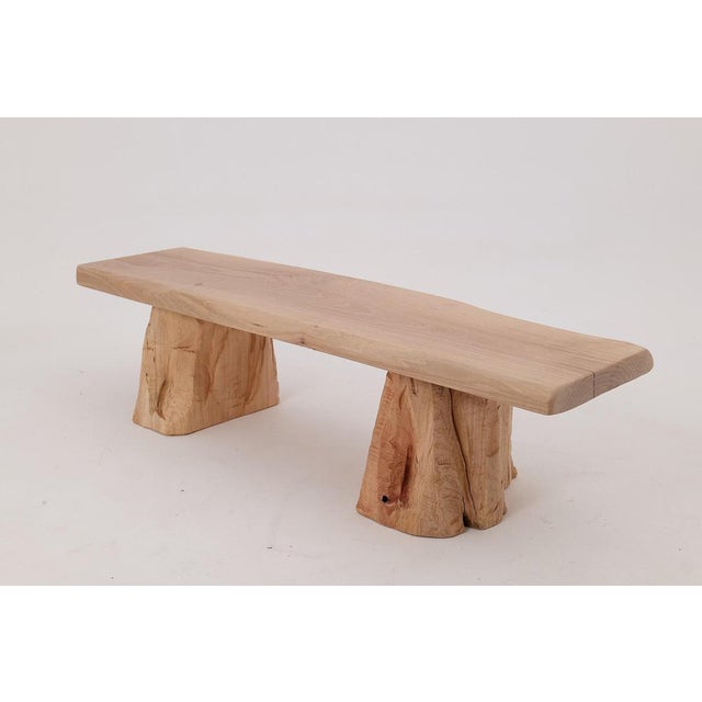 Contemporary Live Edge Walnut Bench by Logniture For Sale - Image 3 of 12