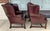 Pair of Vintage Maroon Leather Wingback Chairs by Classic Leather For Sale In Raleigh - Image 6 of 17