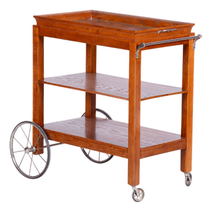 French Art Deco Walnut Trolley, 1920s