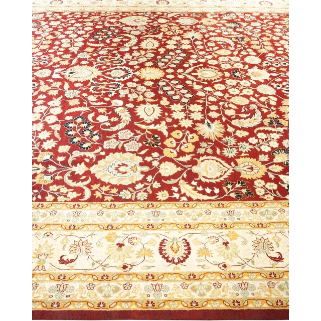 Solo Rugs Mogul, One-of-a-Kind Hand-Knotted Area Rug in Red, 9' 2" x 12' 5" For Sale - Image 4 of 8