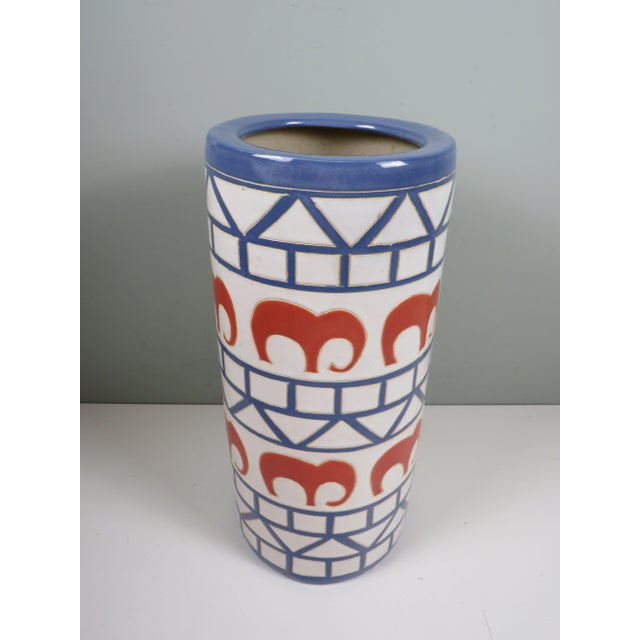 Mid-Century Modern Mid-Century Modern Italian Ceramic Umbrella Stand, 1965 For Sale - Image 3 of 8