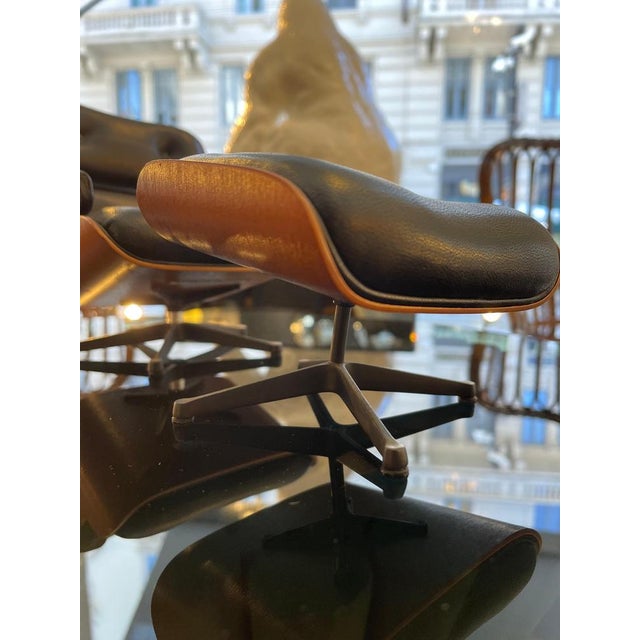 1950s Vintage Miniature Lounge Chair and Ottoman Models by Charles and Ray Eames, 1956, Set of 2 For Sale - Image 5 of 13