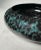 Mid 20th Century Vintage Contemporary Modern Turquoise & Black Splatterware Ceramic Low Decorative Bowl For Sale - Image 5 of 9