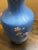 Vintage Chinese Blue Cloisonné Enamel Vase With Morning Glory Flowers, 10 Inches For Sale In Atlanta - Image 6 of 8