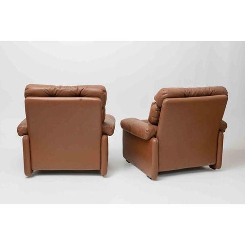 Coronado Leather Armchairs for B&B Italia, 1970s, Set of 2 For Sale - Image 4 of 8