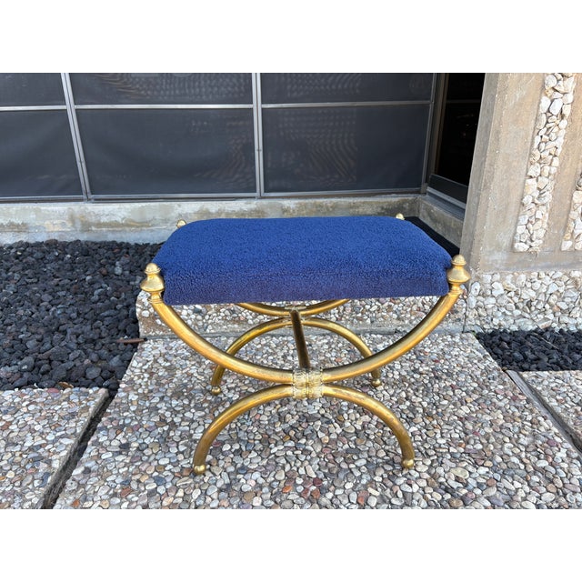 Brass Italian Modern Brass Bench For Sale - Image 8 of 11
