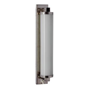 1930s Finnish Cylindrical Glass Plug-in Wall Lamp in the Manner of Paavo Tynell
